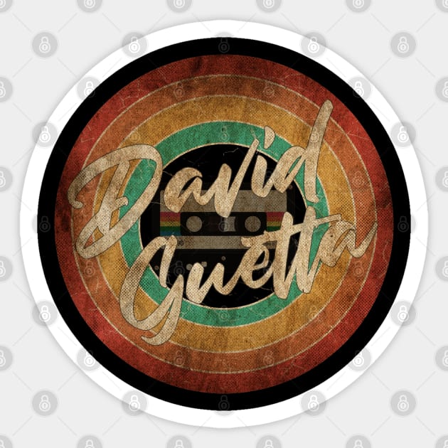 David Guetta Vintage Circle Art Sticker by antongg